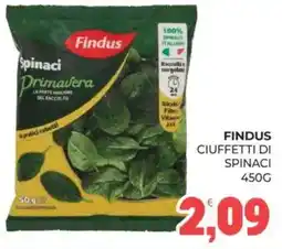 Eté Findus ciuffetti di spinaci offerta