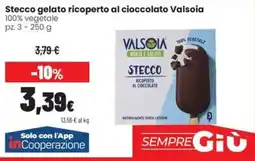 Coop Master Alleanza 3.0 Stecco gelato ricoperto al cioccolato Valsoia offerta