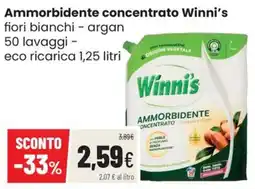 Coop Master Alleanza 3.0 Ammorbidente concentrato Winni's fiori bianchi - argan offerta