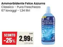 Coop Master Alleanza 3.0 Ammorbidente Felce Azzurra Classico offerta