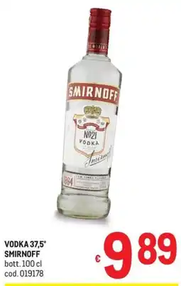 Metro Vodka Smirnoff offerta