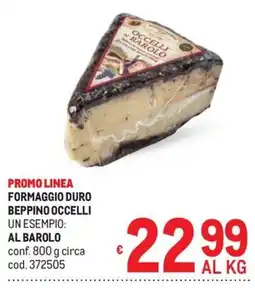 Metro Formaggio duro Beppino Occelli offerta