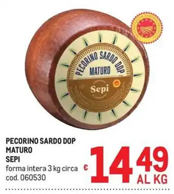 Pecorino sardo dop maturo sepi