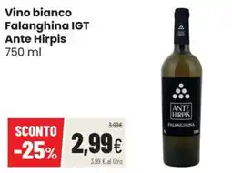 Coop Master Alleanza 3.0 Vino bianco Falanghina IGT Ante Hirpis offerta