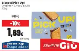 Coop Master Alleanza 3.0 Biscotti Pick Up! Original - Choco & Milk offerta