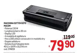 Metro Macchina sottovuoto Macom offerta