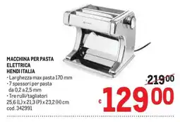 Metro Macchina per pasta elettrica Hendi Italia offerta