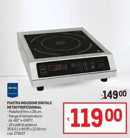 Metro Piastra induzione digitale Metro Professional offerta