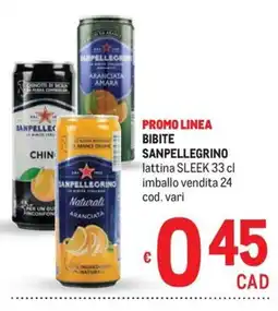 Metro Sanpellegrino Aranciata Naturale offerta