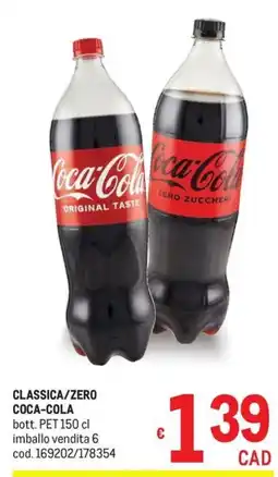 Metro Coca-Cola Classica/Zero offerta