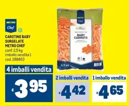 Metro Carotine baby surgelate Metro Chef offerta