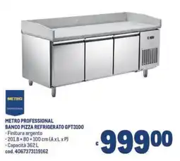 Metro Metro Professional Banco pizza refrigerato GPT3100 offerta