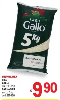 Metro Riso Gallo Carnaroli offerta