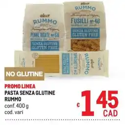 Metro Pasta senza glutine Rummo offerta