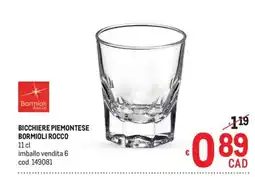 Metro Bicchiere piemontese Bormioli Rocco offerta