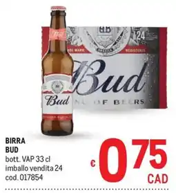 Metro Birra Bud offerta