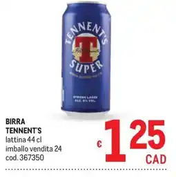 Metro Birra Tennent's offerta