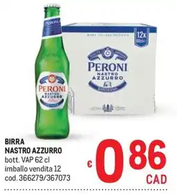 Metro Peroni Nastro Azzurro offerta