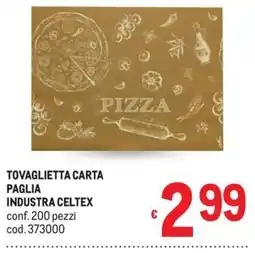 Metro Tovaglietta carta paglia Industria Celtex offerta