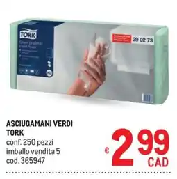 Metro Asciugamani verdi Tork offerta