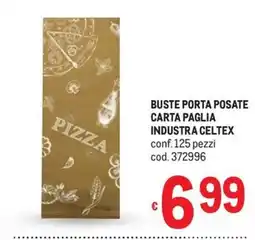 Metro Buste porta posate carta paglia Industria Celtex offerta