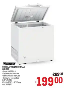 Metro Congelatore orizzontale Hightec offerta