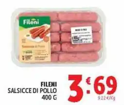 Deco Maxistore Fileni Salsicce di Pollo offerta