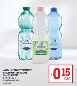 Metro Acqua naturale/frizzante/leggermente frizzante San Benedetto offerta