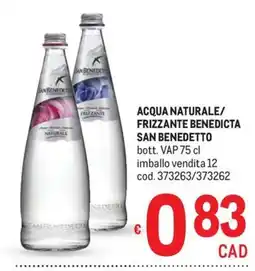 Metro Acqua naturale/frizzante benedicta San Benedetto offerta