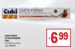 Metro Carta forno extra spessore Cuki offerta