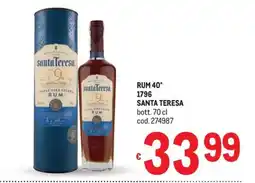 Metro Rum Santa Teresa 1796 offerta