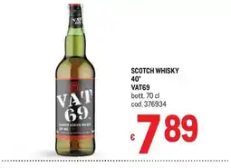Metro VAT 69 blended scotch whisky offerta