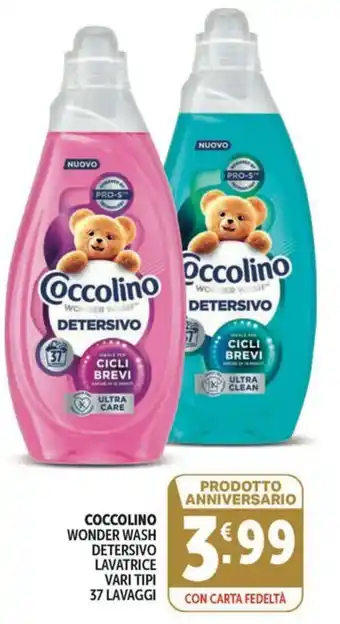 Coccolino Wonder Wash Detersivo Lavatrice
