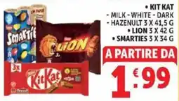 Deco Maxistore Kit Kat Lion Smarties offerta
