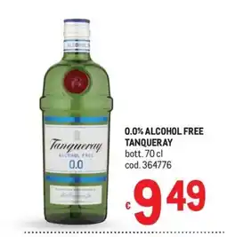 Metro Tanqueray alcohol free offerta