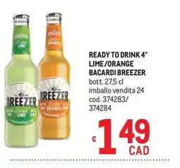 Metro Bacardi Breezer offerta