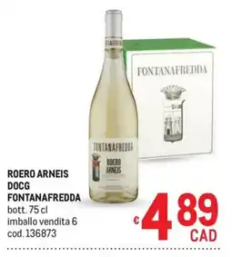 Metro Roero Arneis Fontanafredda offerta
