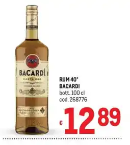 Metro Rum Bacardi Carta Oro offerta