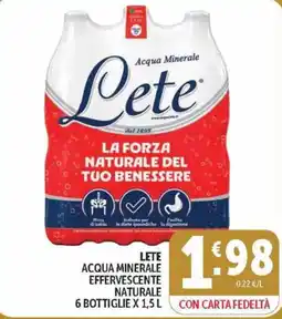 Deco Maxistore Lete acqua minerale effervescente naturale offerta