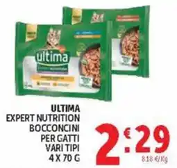 Deco Maxistore Ultima expert nutrition bocconcini per gatti vari tipi offerta