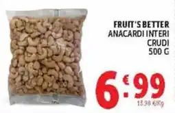 Deco Maxistore Fruit's Better Anacardi Interi Crudi offerta