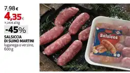 Extracoop Salsiccia di suino Martini offerta