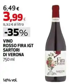 Extracoop Vino rosso Fira IGT Sartori di Verona offerta