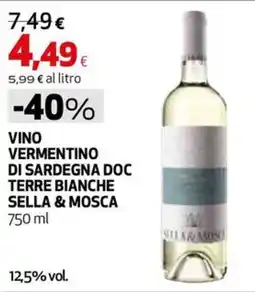 Extracoop Vino Vermentino di Sardegna DOC Terre Bianche Sella & Mosca offerta