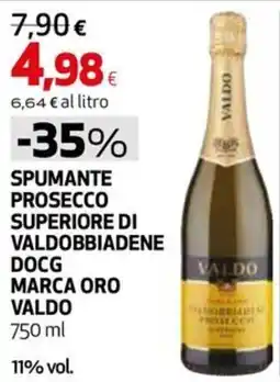 Extracoop Spumante Prosecco Superiore di Valdobbiadene DOCG Marca Oro Valdo offerta
