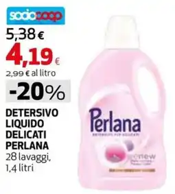 Extracoop Detersivo liquido delicati perlana offerta