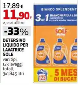 Extracoop Detersivo liquido per lavatrice Sole offerta