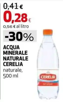 Extracoop Acqua minerale naturale Cerelia offerta
