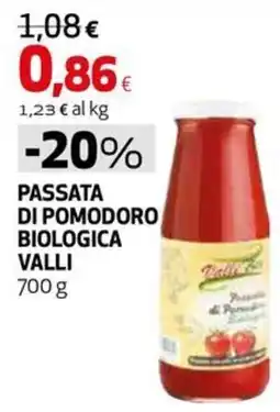 Extracoop Passata di pomodoro biologica Valli offerta