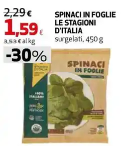 Extracoop Spinaci in foglie Le stagioni d'Italia offerta